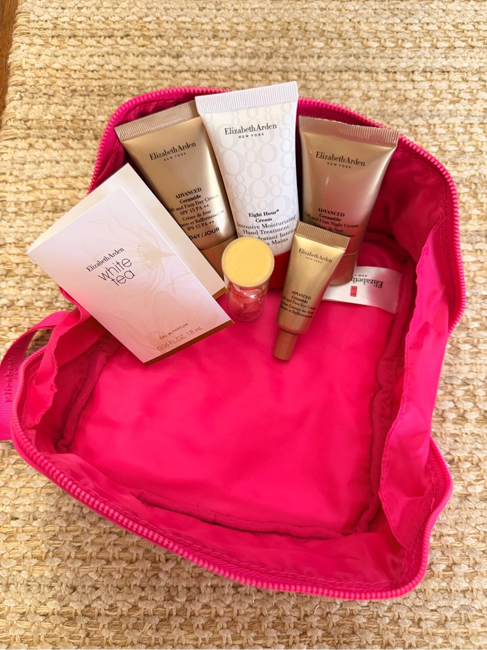 Elizabeth Arden Skincare Kit with Hot Pink Pouch